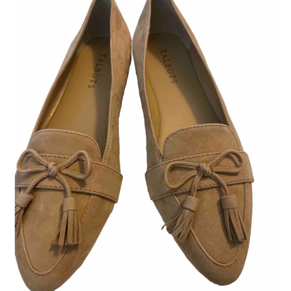 TALBOTS  NWB Francesca Bow Tie Light Toffee 7.5 Flats